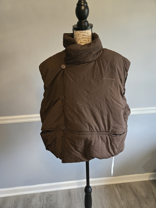 Jackets & Blazers - Brown Quilted Puffer Vest